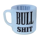 Bullshit Vintage Federal Glass Mug Black Letters Bull Sh*t Cowboy Coffee Cup