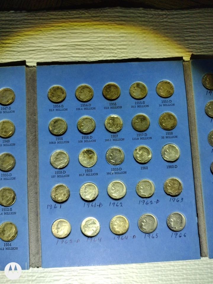 1946 to 1976 65 count roosevelt dime complete set and more - Image 4 of 4