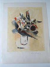 Jack Chambrin, (1919-1983) Still Life, Colored Lithograph, Signed and Numbered