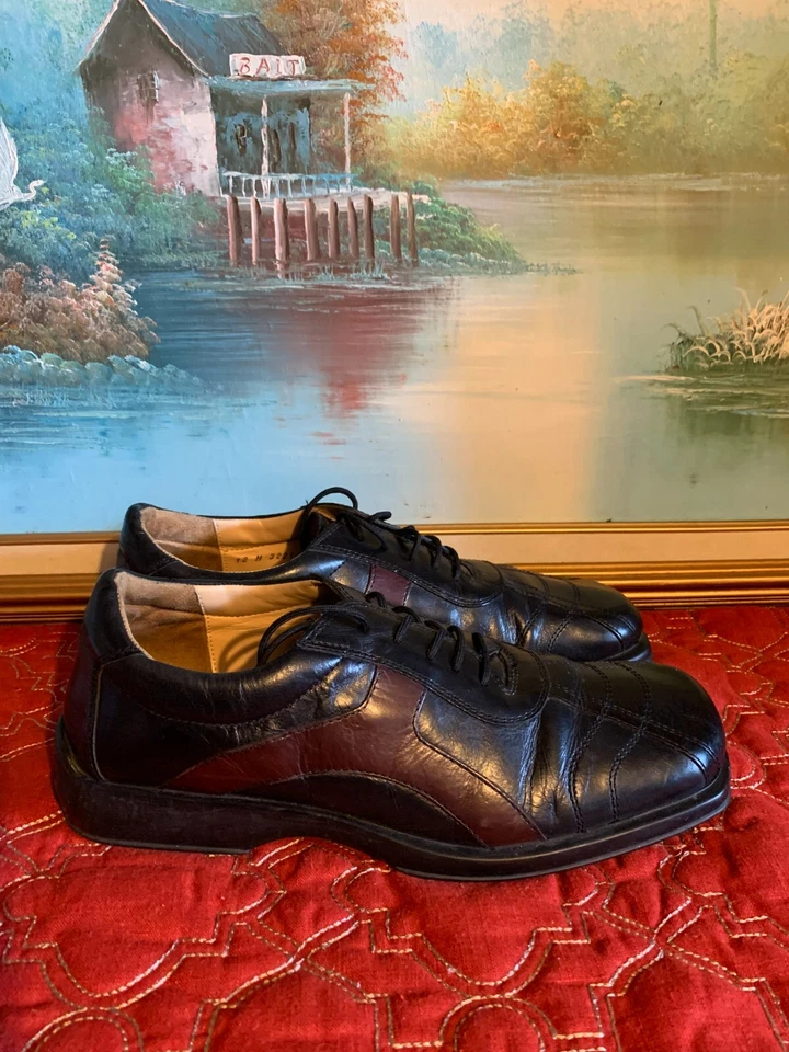 Stanley Blacker 12 M Leather Men's Lace Up Made in Italy Oxford Shoes - Image 3 of 4