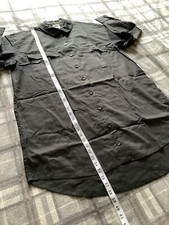 People Tree Black Organic Cotton Shirt Dress Size UK 14