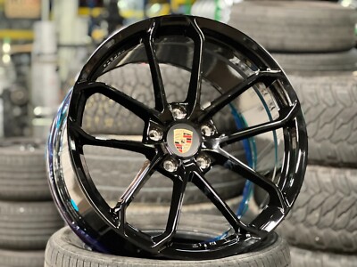 New 20 inch BLACKOUT FORGED PORSCHE GT4 Wheel Cayman 718 981 987 Boxster BLACK