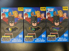 JUSTICE LEAGUE DC BOYS BOXER PERFORMANCE BRIEFS SIZE 6,8,10 NEW