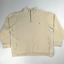 Tasso Elba Sweater Men Extra Large Golf Quarter Zip Pocket Pullover Work Core Go