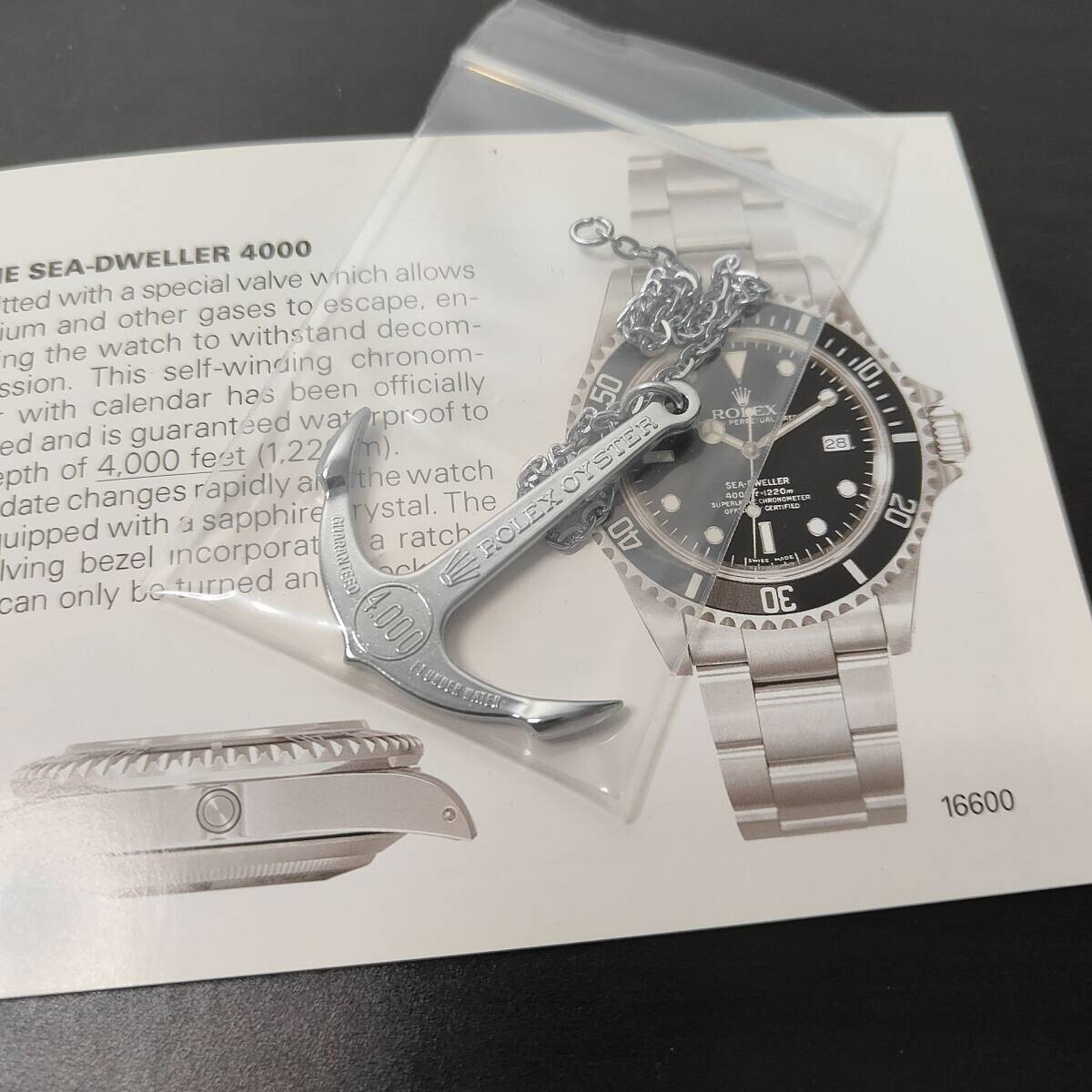 Rolex Submariner Anchor 1220 m 4000 ft Japan Sea Dweller Anchor 