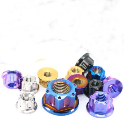 M5 M6 M8 M10 M12 Titanium Flange Fancy Nuts Rear Axle Modification Locking Nut
