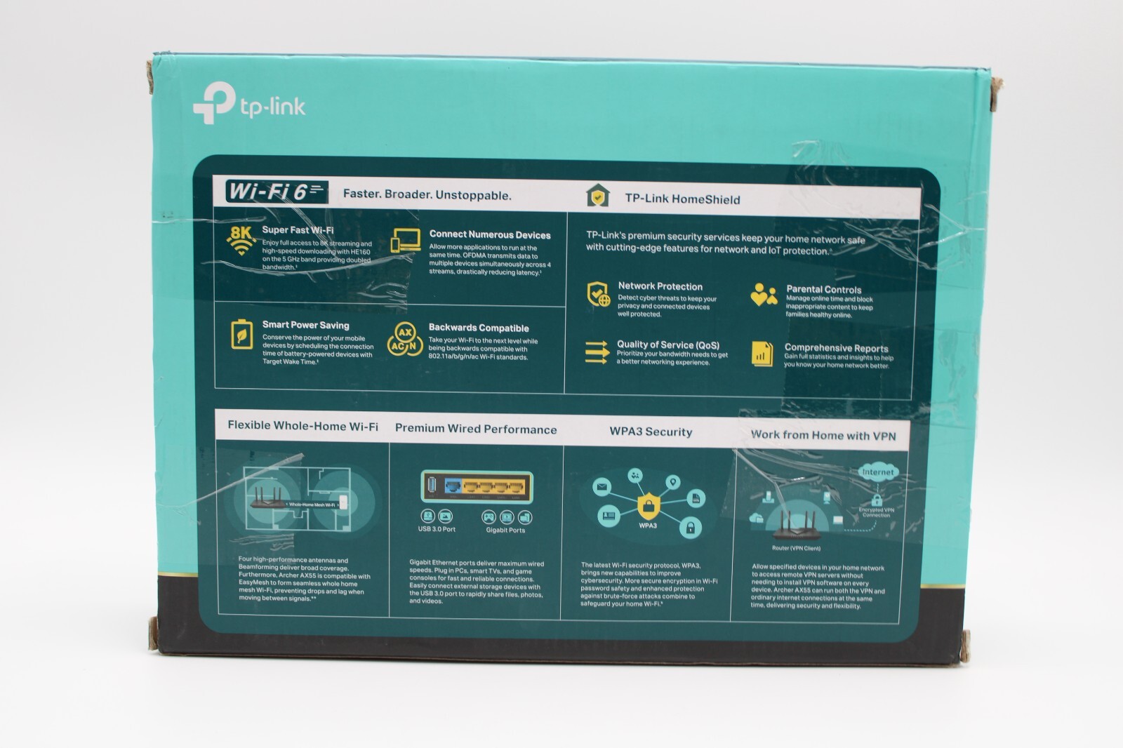 TP-Link Dual-Band AX3000 Wi-Fi 6 Router Archer AX55 |