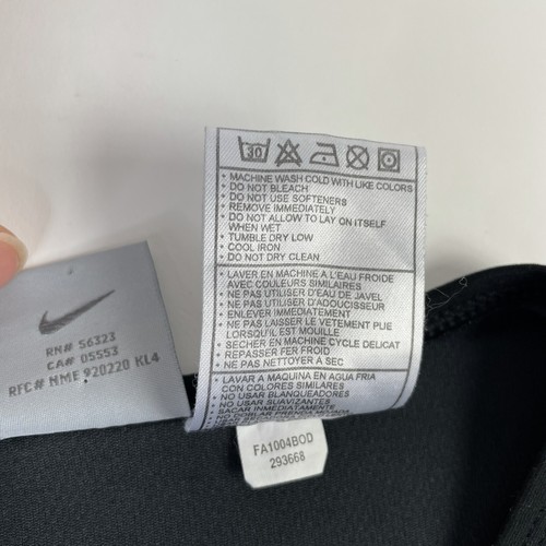 Vintage Nike Shirt Large 12-14 Black Youth Girls Dri-Fit Swoosh Short Sleeve Tee - Picture 6 of 9