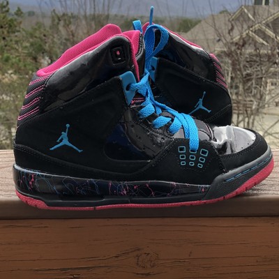 Nike Air Jordan Sc 1 Girls Shoe Sneaker Size 4y Black Pink 439655