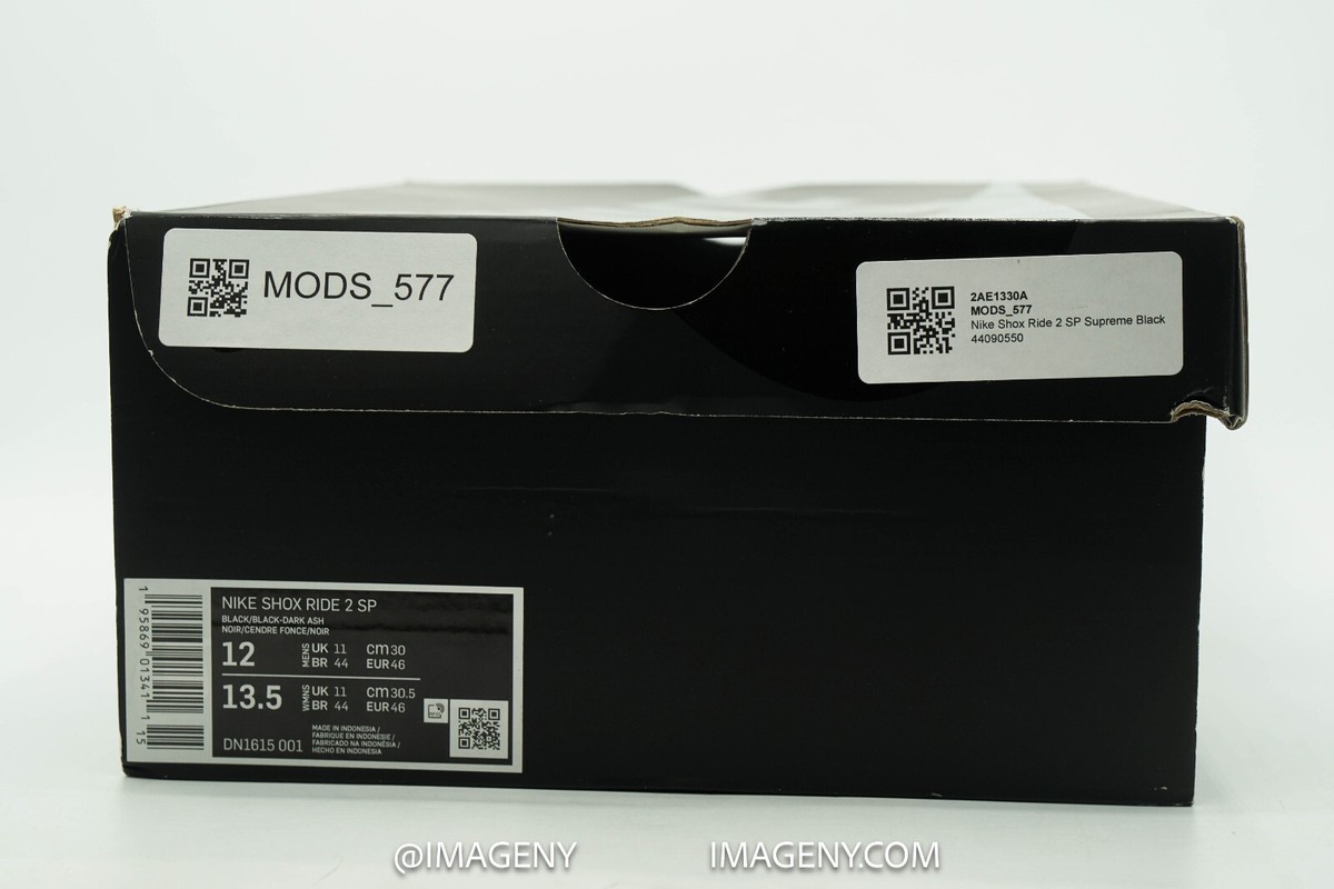 NIKE SHOX RIDE 2 USED SIZE 12 SUPREME BLACK DARK ASH WHITE NIKE SHOX RIDE 2 USED SIZE 12 SUPREME BLACK DARK ASH WHITE