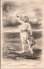 Vintage 1901 SARAH BERNHARDT Postcard in LAIG...
