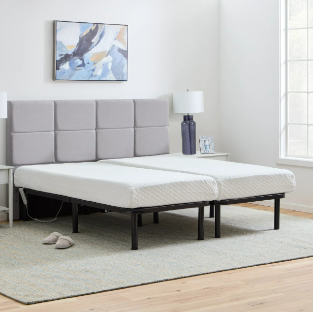 Lucid Basic Remote Controlled Steel Adjustable Bed Base King/Split King