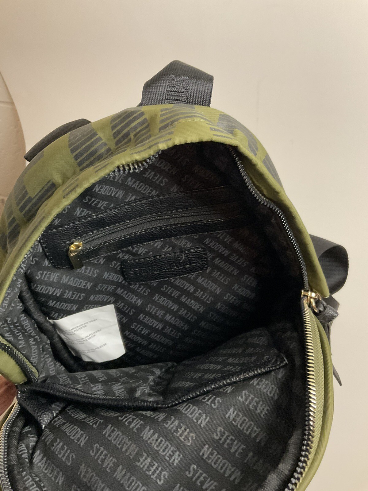Steve Madden Mini Force Backpack Green Nylon Logo… - image 3
