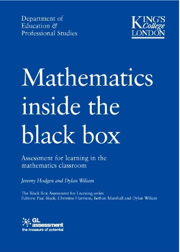 MATHS INSIDE THE BLACK BOX,Jeremy Hodgen,Dylan William - Bild 1 von 1