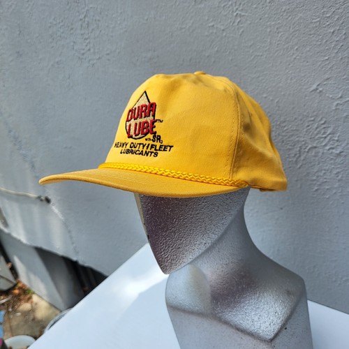 Dura Lube Heavy Duty Fleet Lubricants Yellow Snapback Truckers Cap Hat - Picture 2 of 5