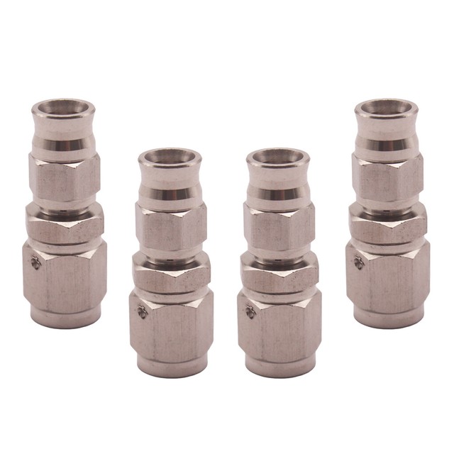 4 x 304 Stainless Steel Brake AN3 Ends Fittings Adaptor PTFE Hose End
