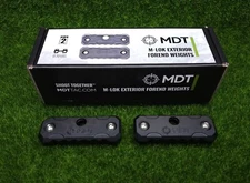 MDT Chassis/Stock M-Lok Exterior QD Rifle Weights, Black (Pair) - 107320-BLK