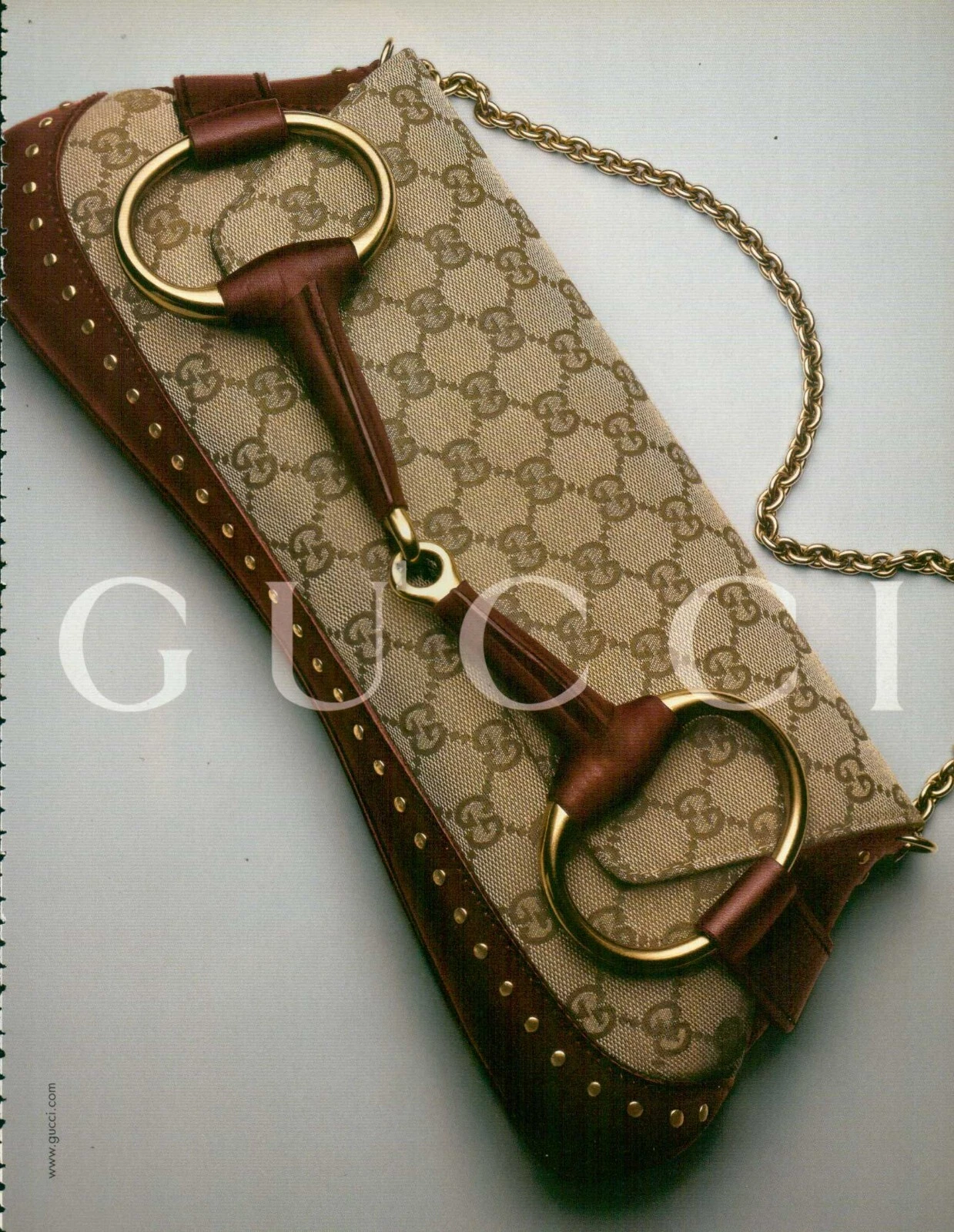 Sacs GUCCI Magazine Impression Publicité Sac à Main Sac à Main Femme Accessoires 2003