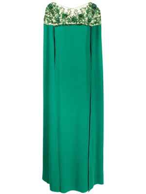 $1095 NEW Marchesa Notte Embroidered Cape Dress Crystal Emerald Green Gown 0 | eBay $1095 NEW Marchesa Notte Embroidered Cape Dress Crystal Emerald Green Gown 0 | eBay