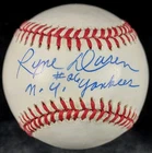 RARE INSCRIPTION! Ryne Duren "#26 N.Y. Yankees" Signed Baseball JSA Auction LOA