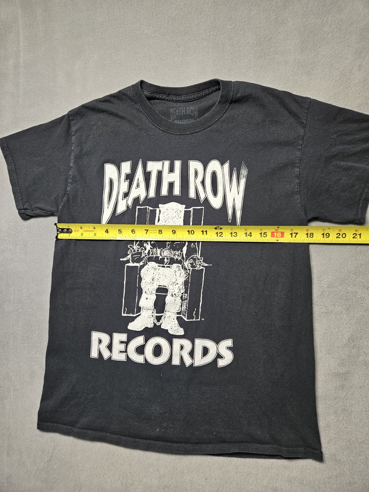 FILA T shirt Death Row Records uomo M nero bianco musica rap grafica maglietta adulto