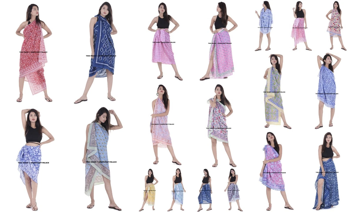 100% COTTON EXTRA LARGE PLUS SIZE Sarong Beach Pareo Dress Wrap