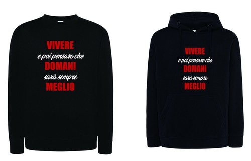 Felpa nera VASCO rossi blasco musica rock con e senza cappuccio VIVERE  canzone | eBay