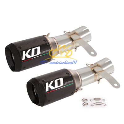 Carbon Exhaust Tail Muffler Slip-on Mid Pipe For BMW S1000R 21-23 S1000RR 19-23