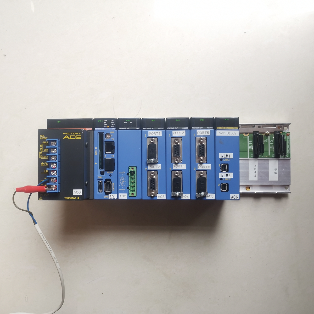 YOKOGAWA FA-M3 PLC:PU36-OS power,RP62-2L CPU,UM11-ON CAN,RZ82-OF