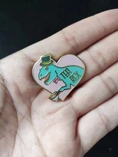 Tea Rex T-rex Hard Enamel Pin Metal Badge for backpack hat lapel clothes