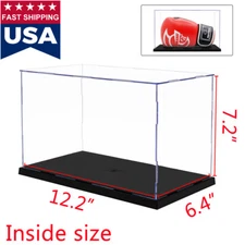 US 12.2" Self-Install Acrylic Plastic Display Box Showcase Protection Dustproof