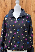 Vintage 1980s 2 Pc Tracksuit Sweatsuit Loungewear W/Shoulder Pads Size M