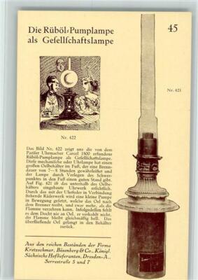 10142320 - Advertising Kretschmar No. 45 Rueboel Lamp Lamps