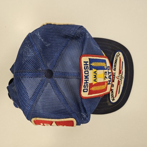 vintage ACADEMY OF MODEL AERONAUTICS strapback cap patch RC AIRPLANES nationals - Picture 3 of 8