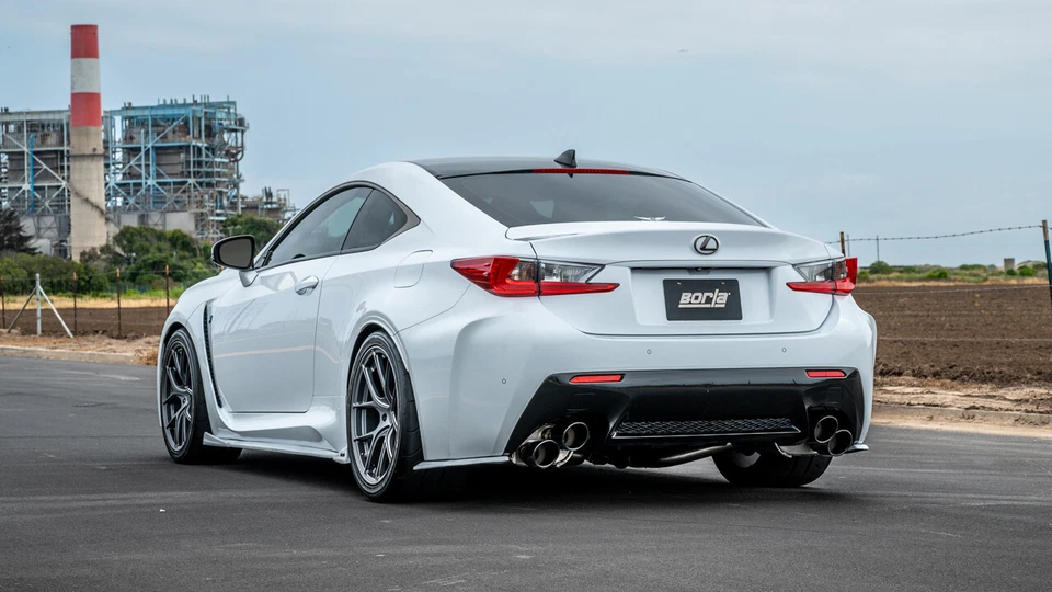 Sistema de escape Borla tipo S eje trasero con puntas cromadas negras para Lexus RC F 15-24 Foto 4 de 4