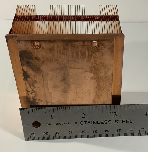 Vintage Large Solid Copper Heat Sink 90x79x53 MM, 1Lb - 14Oz - Used - Picture 7 of 8