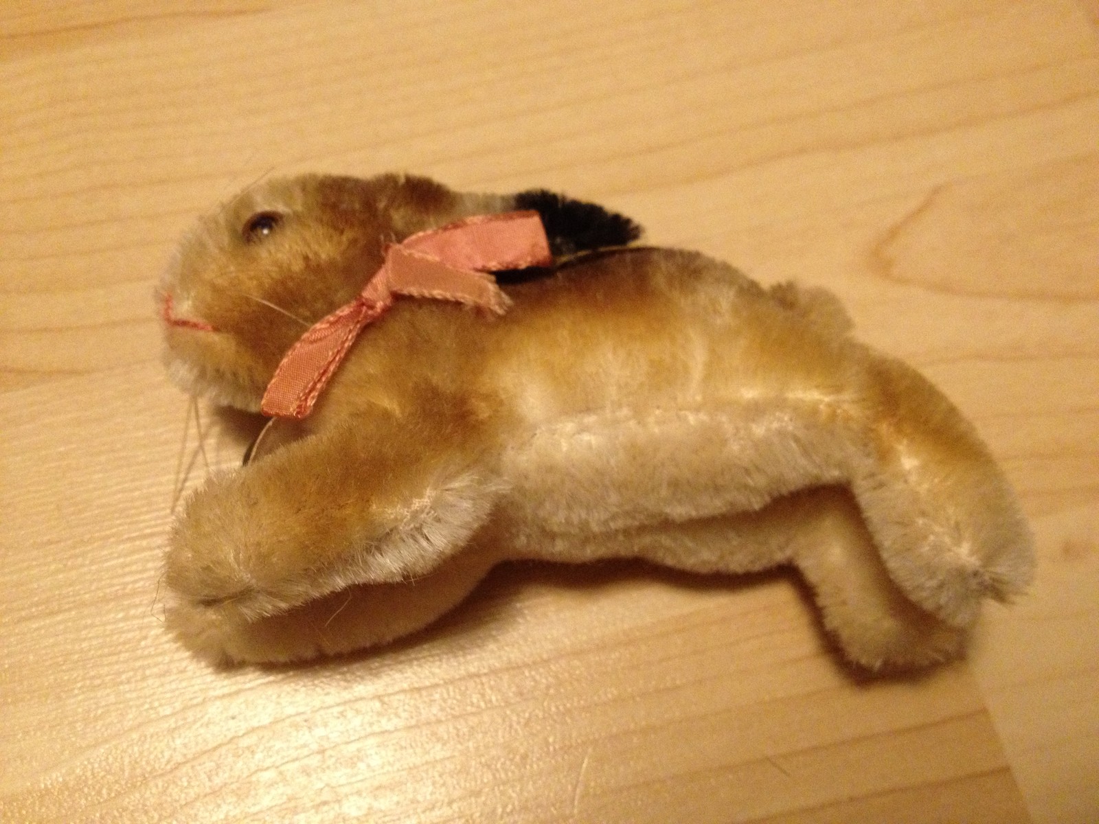 STEIFF Vintage 1950's JUMPING MOHAIR BUNNY RABBIT ALL TAGS BELL IN EAR ...