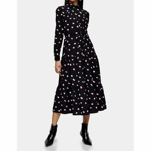black spot shirt dress