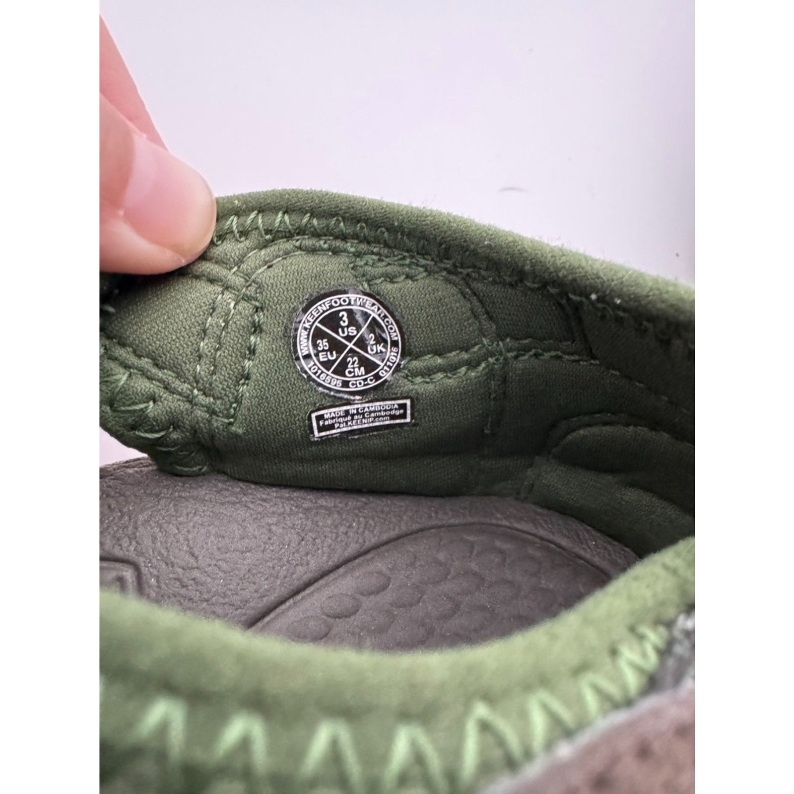 Scarpe da trekking Keen verde mimetico impermeabili antiscivolo taglia 3 bambini grandi