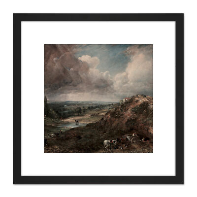 Constable Branch Hill Pond Hampstead quadratisch gerahmtes Wandbild 9 x 9 Zoll
