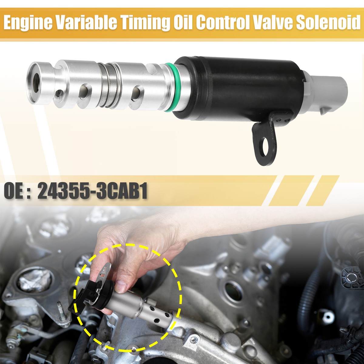 24355-3CAB1 Camshaft Oil Control Valve VVT Solenoid for Kia 24355-3CAB1 Camshaft Oil Control Valve VVT Solenoid for Kia