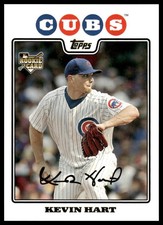 2008 Topps #129 Kevin Hart RC Gold Foil Chicago Cubs NM+