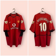 Man United Football Shirt - 2002 / 2003 / 2004 - Home - XXL - #10 van Nistelrooy