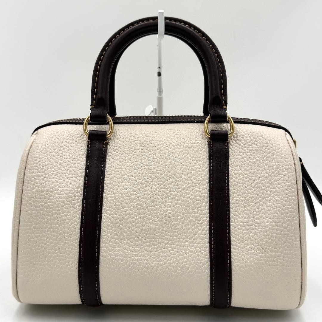 Authentic Used COACH Ruby Mini Boston Bag in Whit… - image 3