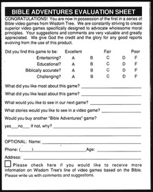 [MANUAL ONLY] Bible Adventures (Nintendo NES, 1990) Clean Compl GREAT CONDITION