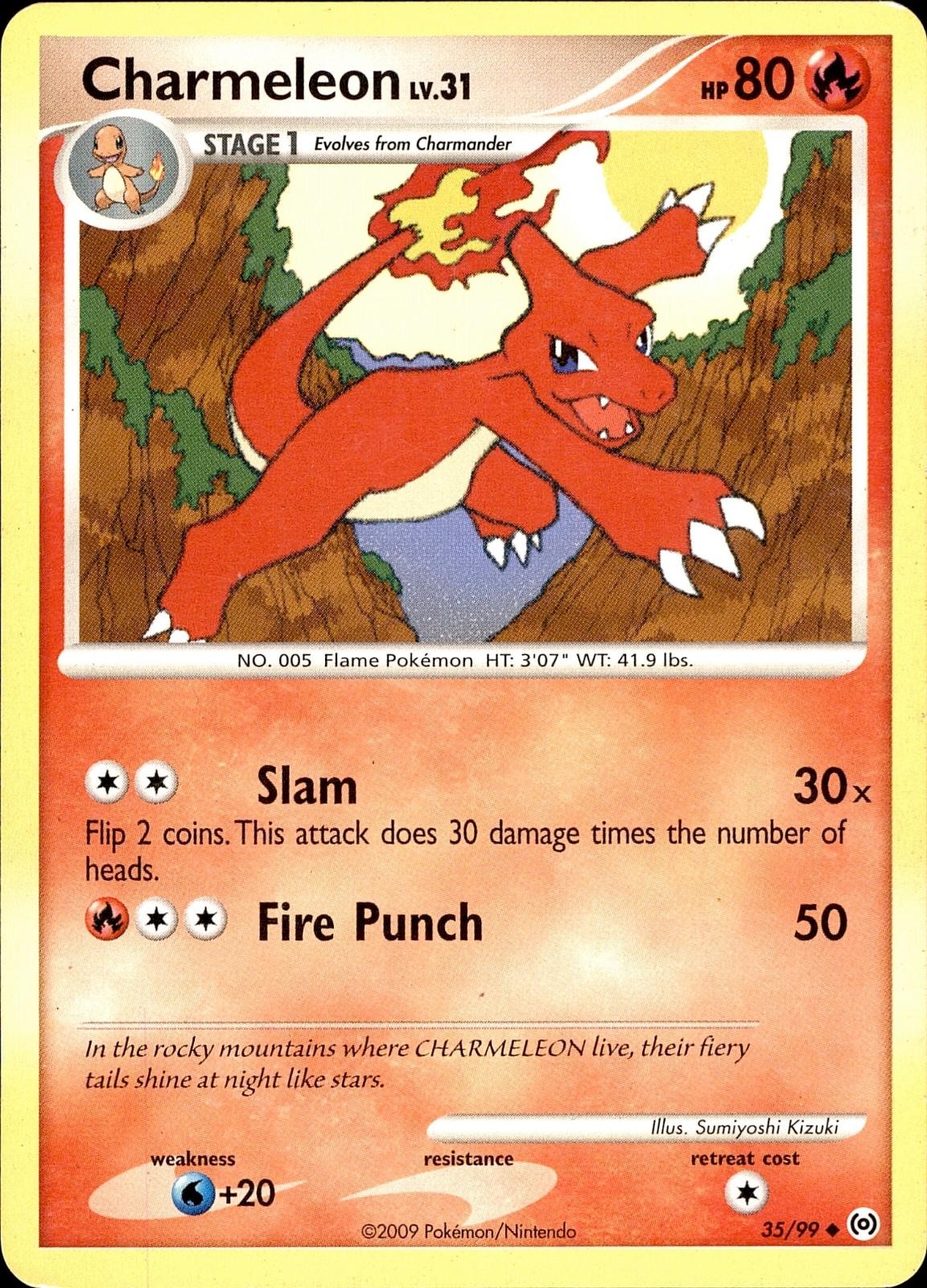 POKEMON CHARMELEON 35/99 ARCEUS UNCOMMON MP