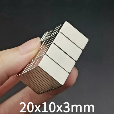 20pcs Super Strong Block Fridge Magnets Rare Earth Neodymium 20mm X 10mm X 3m