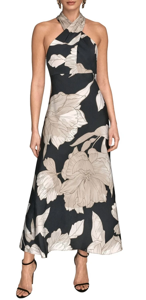 green emerald velvet dress DKNY Women's Dress, Black Multi, 2 at Amazon Women's Clothing store