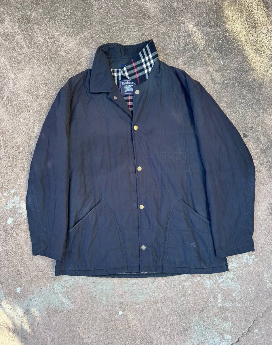 Burberry Vintage Quilted Jacket Burberrys Size 56 Men's | eBay