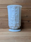 Vintage Westmoreland Paneled Grape Milk Glass Bell Rimmed Vase